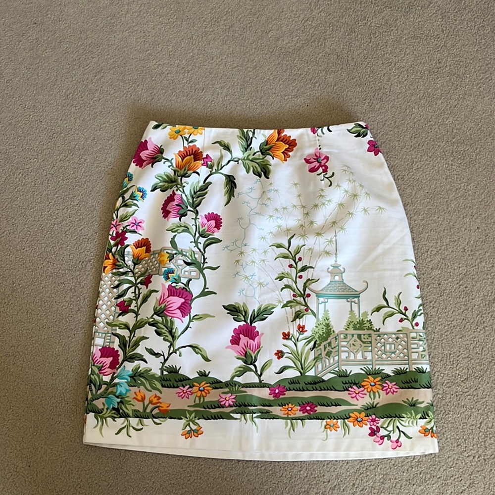 Talbots floral skirt